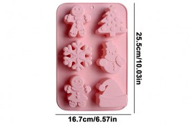 Molde silicona Navidad 6 figuras